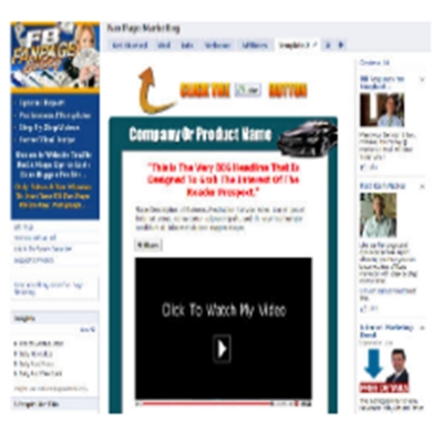 Product picture Facebook Fan Page Template with PLR