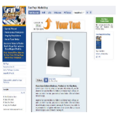 Product picture Facebook Fan Page Template with PLR